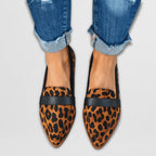 women's slip-on cushioned loafers in leopard