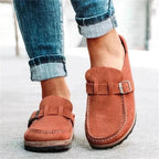 women's slip-on retro shoes in orange