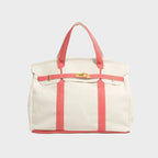 women's structured canvas tote bag in lady pink