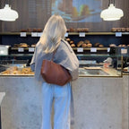 women's vintage tote bag in brown