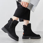 women's warm fur-lined winter boots in black