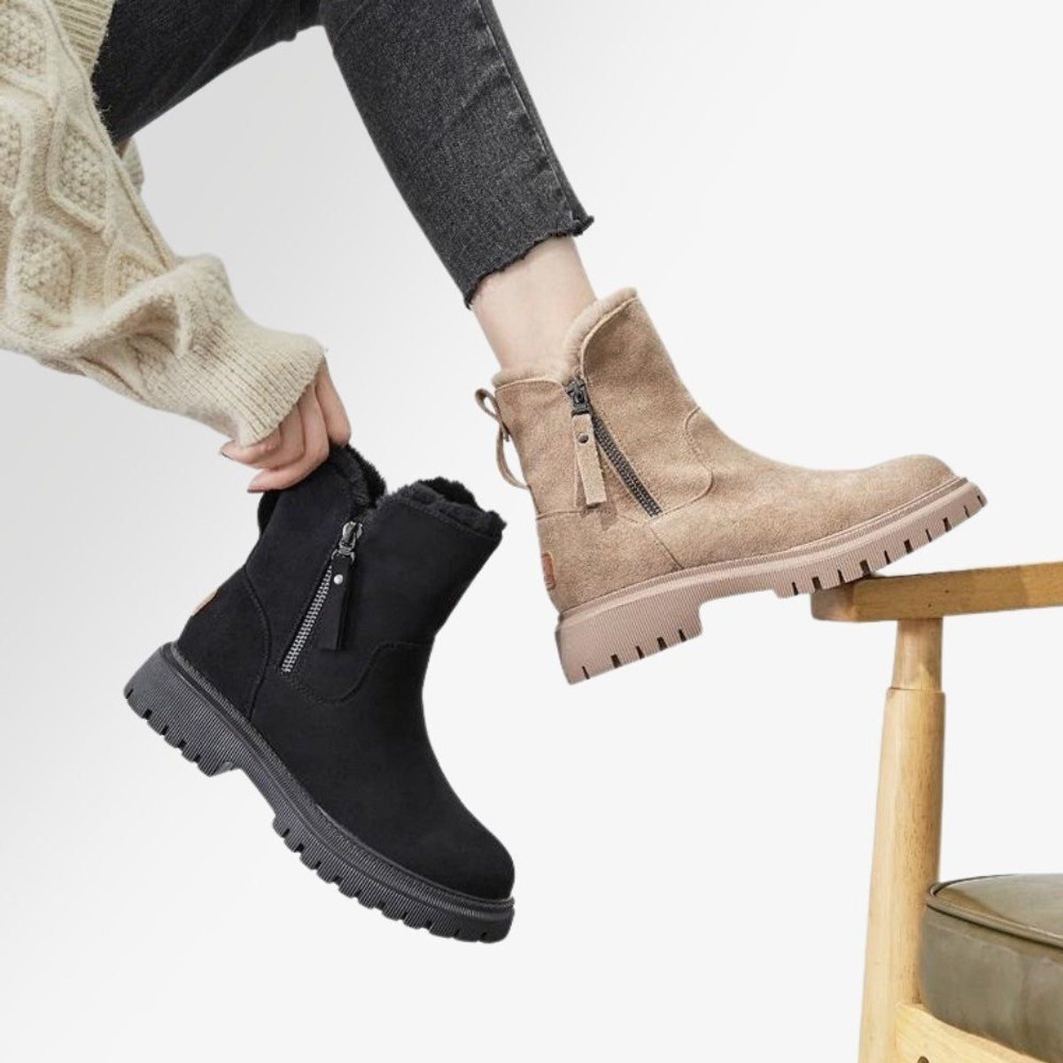 women's warm fur-lined winter boots