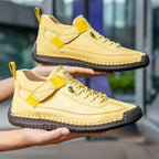 women's wide fit slip-on sneakers in yellow